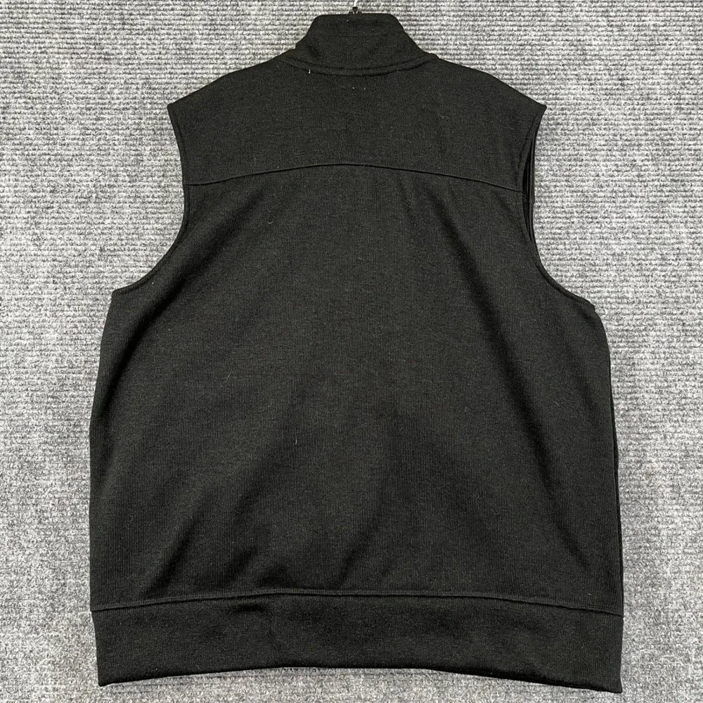 Merona Full Zip Sweater Vest Mens XL Chest Pocket Ribbed Hem Casual Layering
